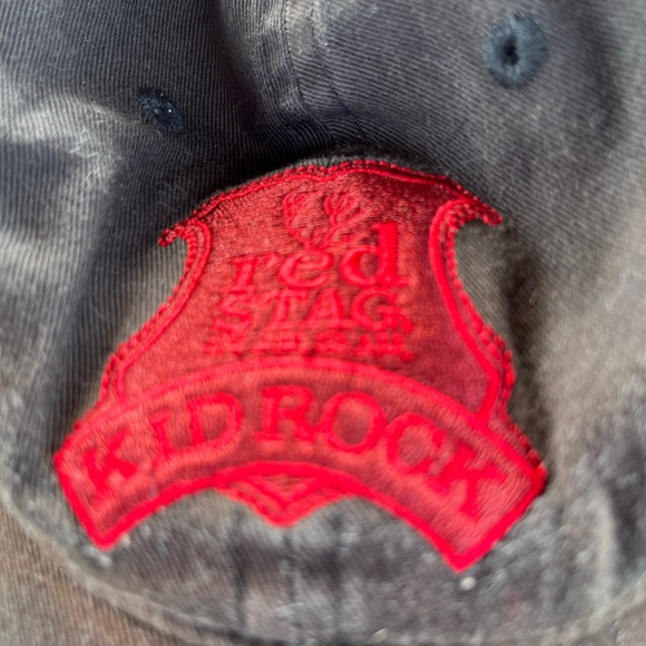 KID ROCK BLACK CAP, red stag, some fade, lable good, one size - Picture 5 of 5
